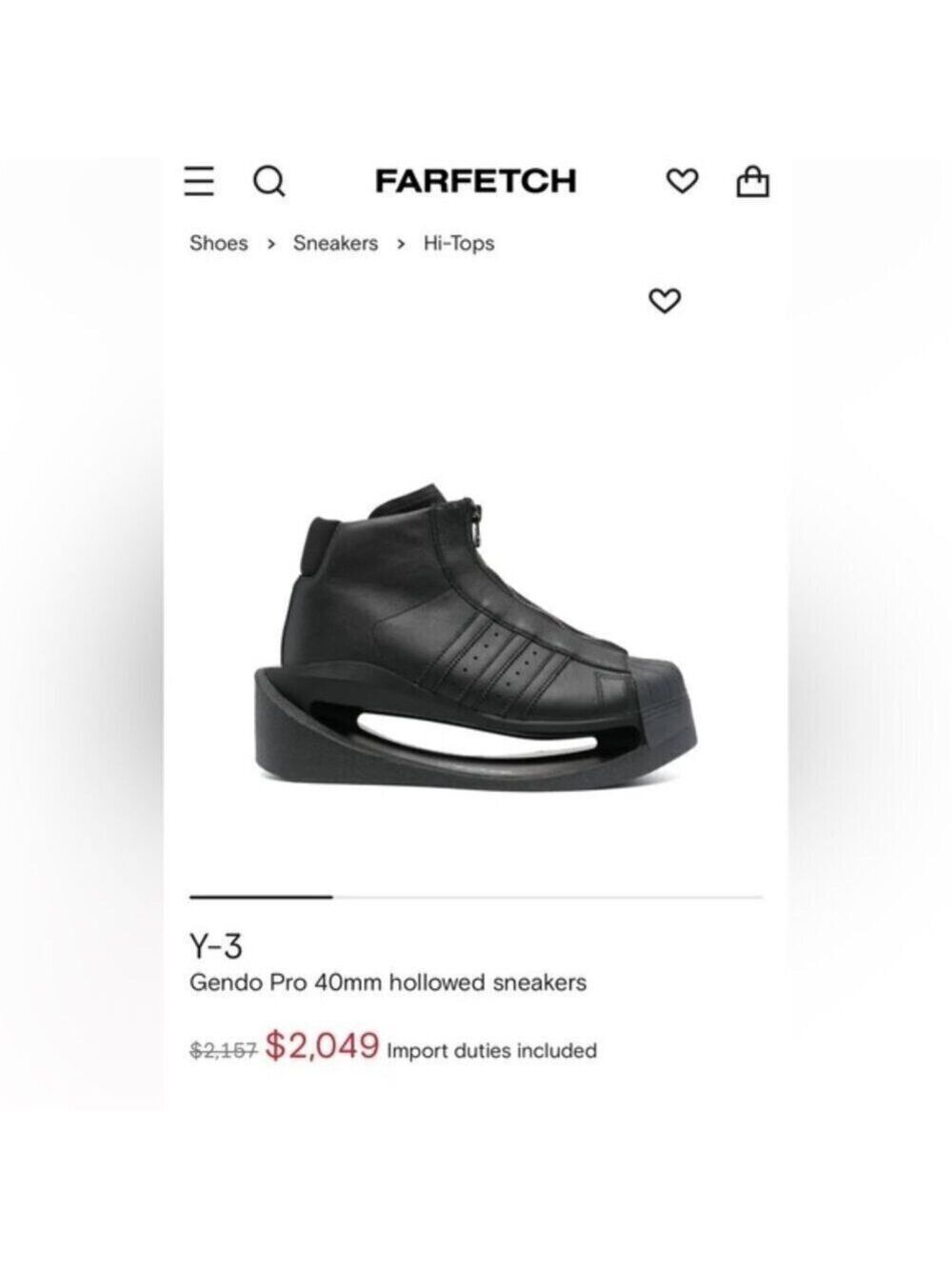 Adidas x Yohji Yamamoto Y-3 Gendo Pro Sneakers - Picture 2 of 16